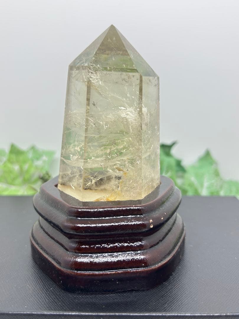 天然石スモーキークォーツ　鳳凰彫りタワー　No.2301