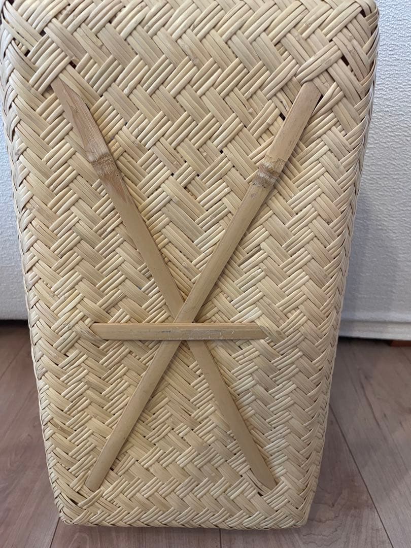 鳥越竹細工　市場カゴ　美品