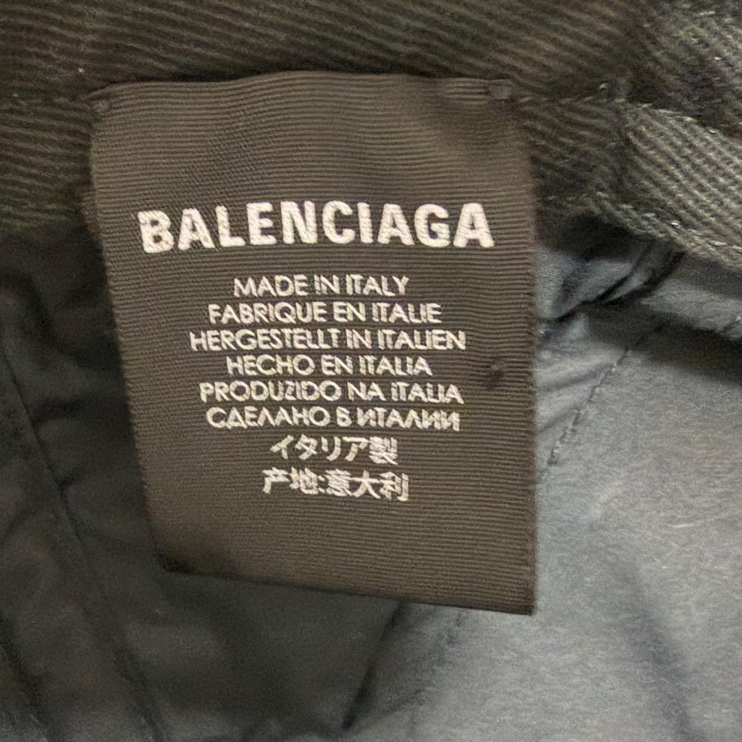 美品✨BALENCIAGA　バイザーロゴ　キャップ　L59　マジックテープ　黒赤