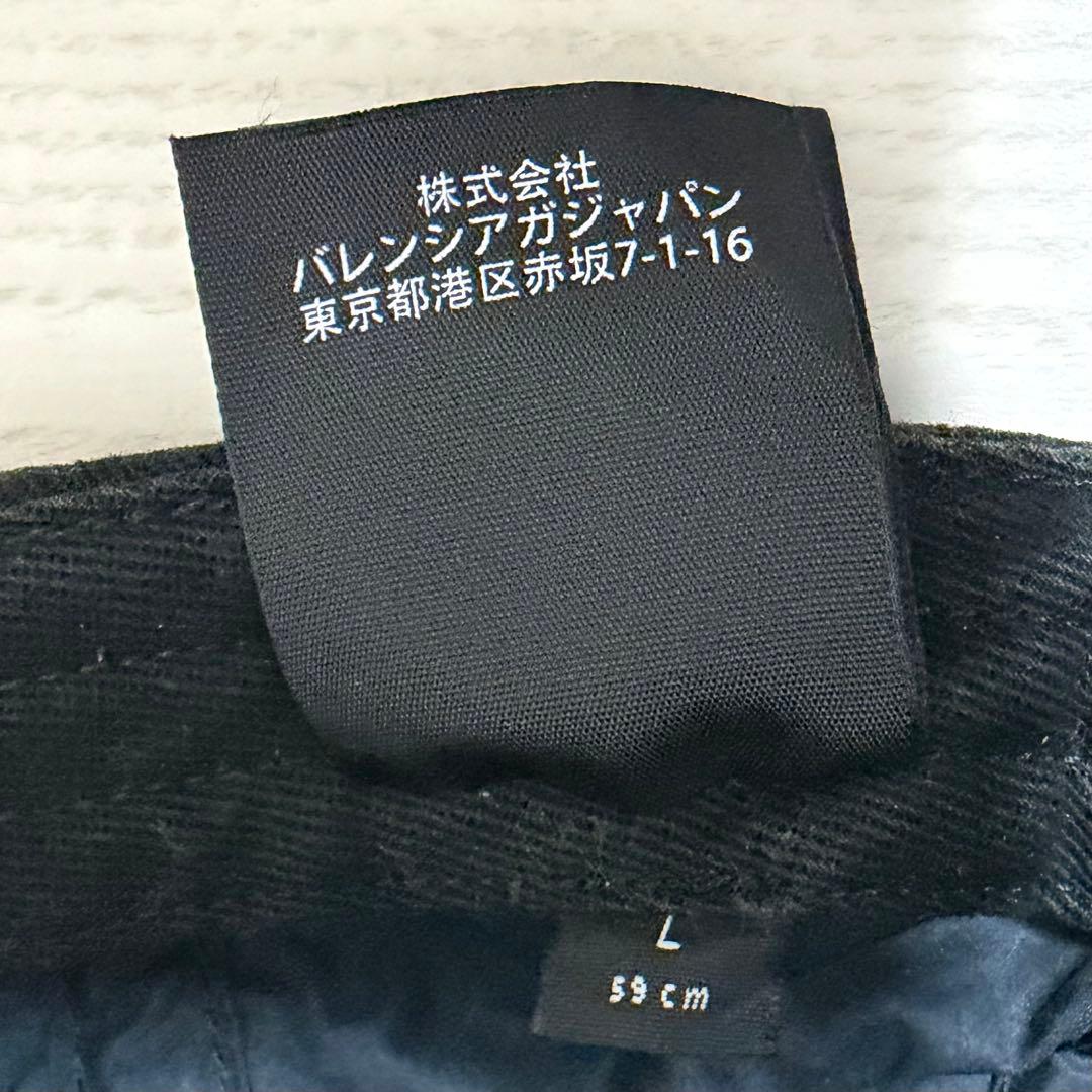美品✨BALENCIAGA　バイザーロゴ　キャップ　L59　マジックテープ　黒赤