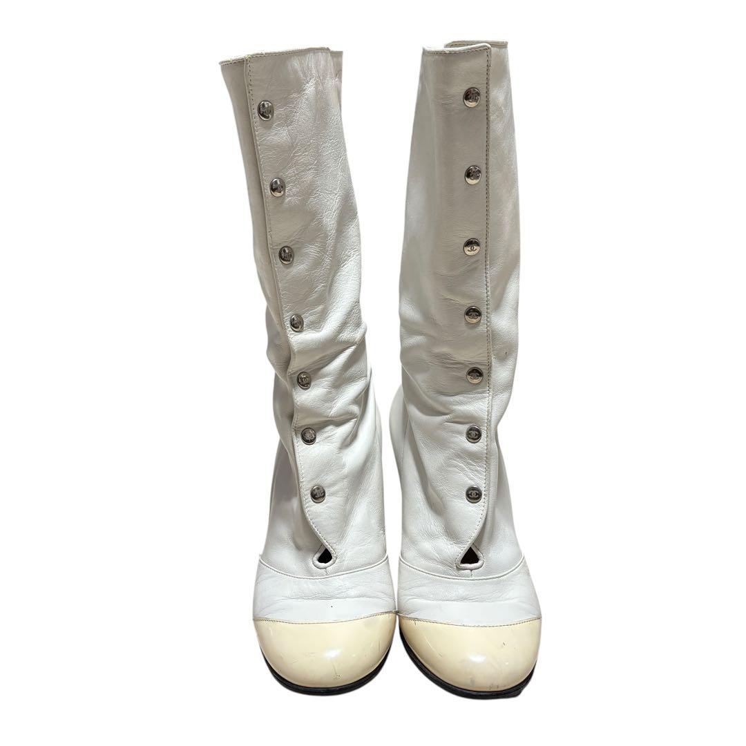 CHANEL シャネル ココマーク ボタン ブーツ 36 1/2