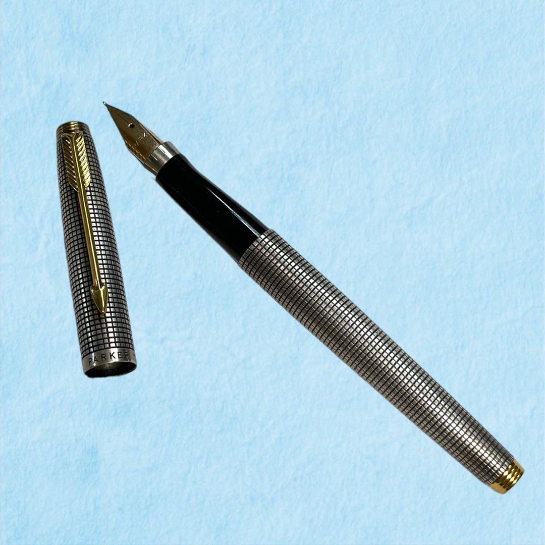 ★貴重！PARKER パーカー 万年筆　#75 スターリングシルバーシズレ