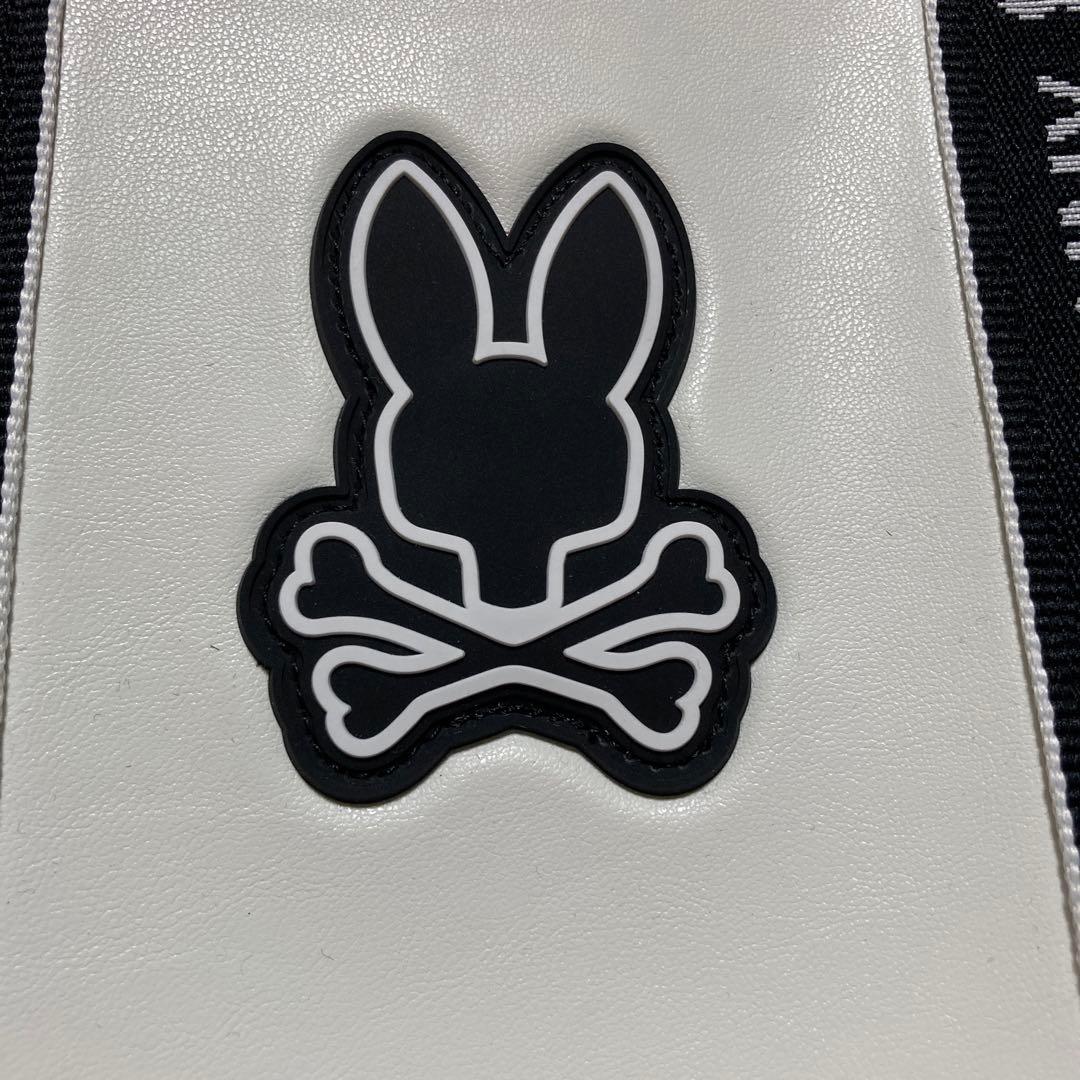 PSYCHO BUNNY ラウンドバッグ ホワイト/ブラック