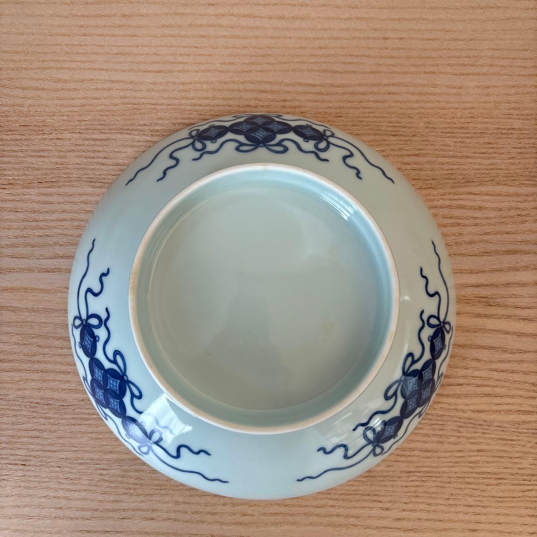 色鍋島 花筏文七寸皿　公法作　桐箱入