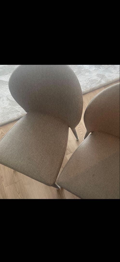 グレー ファブリック ダイニングチェア 1脚①