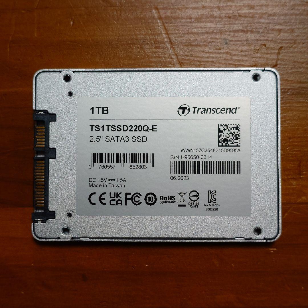 Transcend SSD220Q 1TB 2.5インチ SATA3 SSD