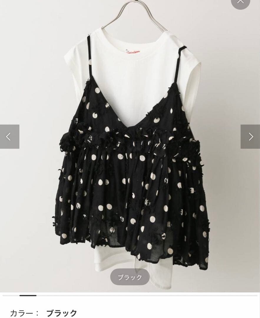 トップス crinklecrinklecrinkle 3D embroidery dot