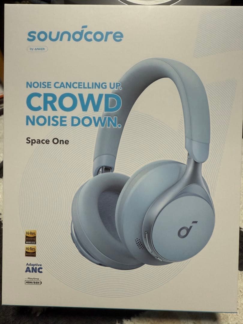 ワイヤレスヘッドホン ライトブルー