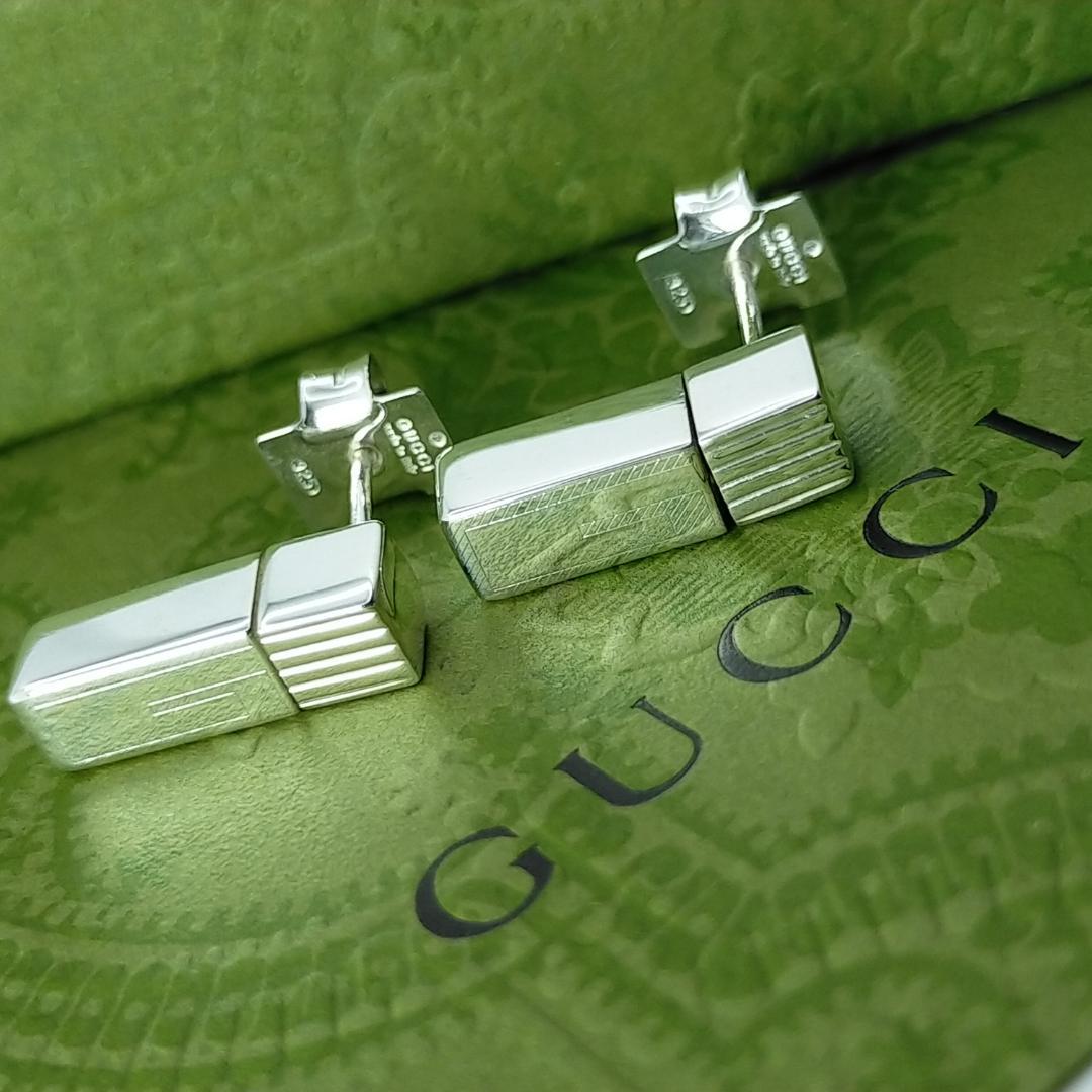 ★SALE★【GUCCI】オールドグッチ　ブロック　ピアス　1547