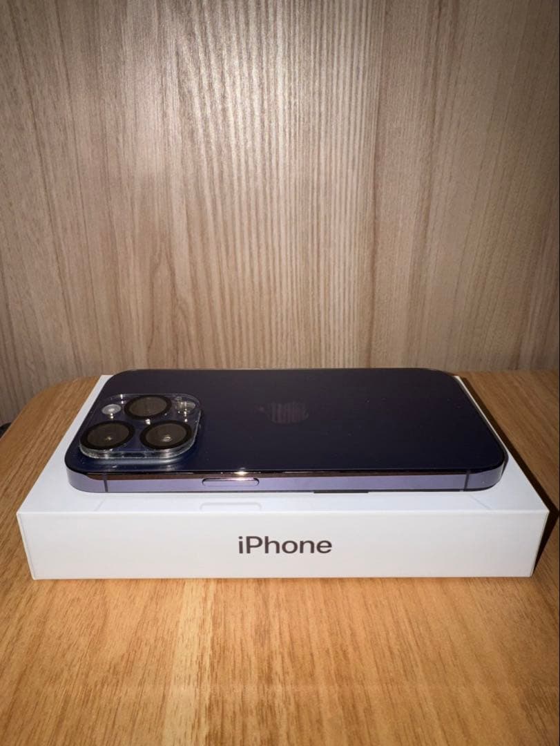 【美品】Apple iPhone 14 Pro ディープパープル 256GB