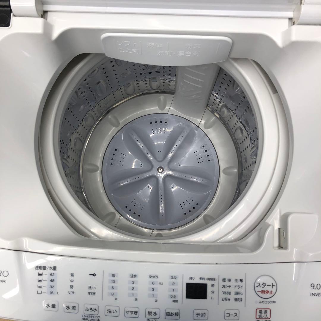 YAMADA ヤマダ　RORO YWM-TV90K洗濯機9.0kg 2022年製