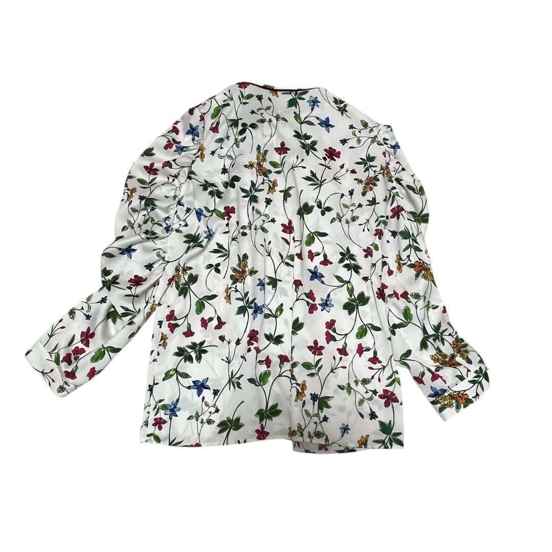 未使用級　ANAYI 花柄ボウタイブラウス 38