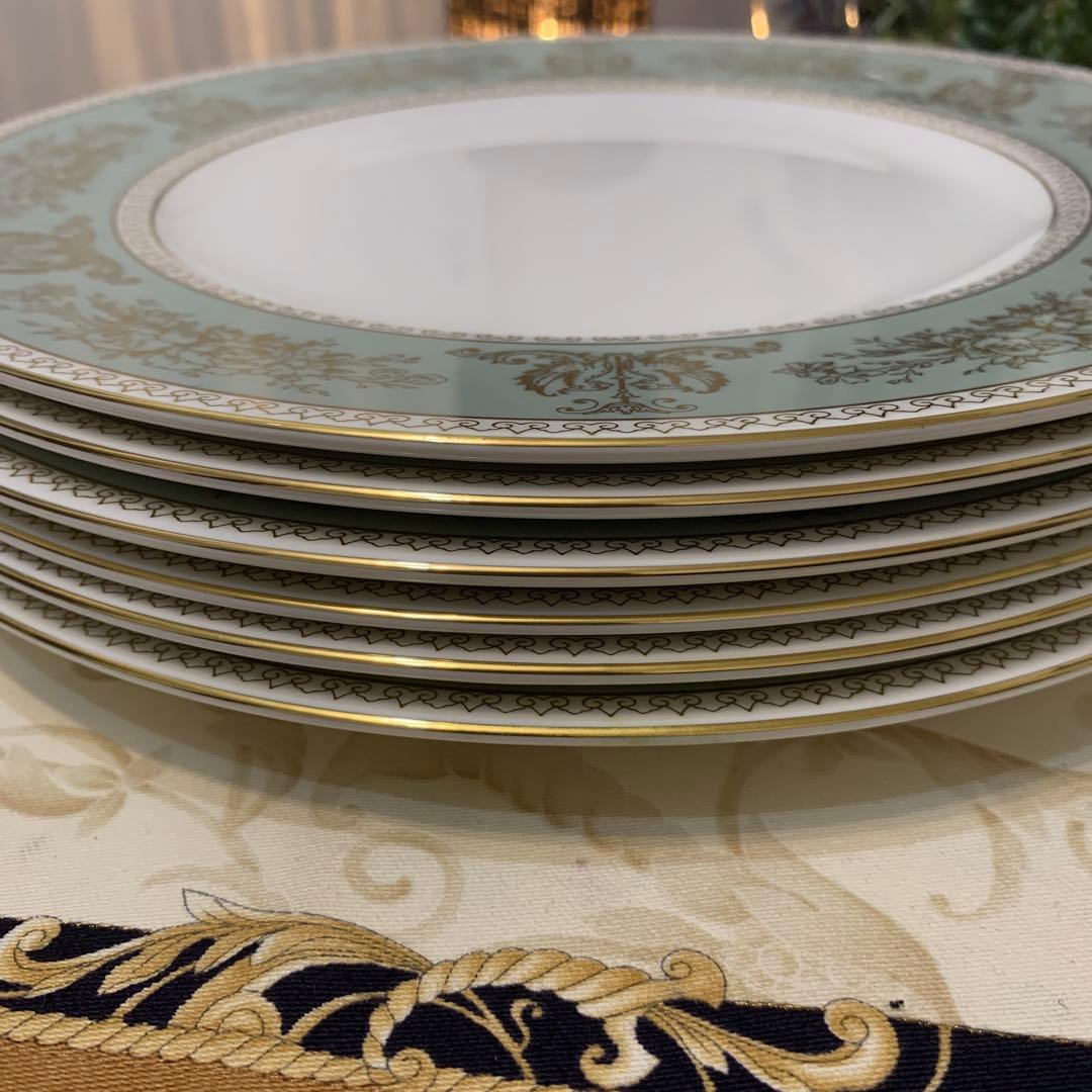 ウェッジウッド コロンビア　セージグリーン 27cmディナープレート　5枚