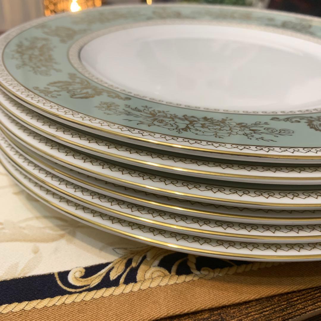 ウェッジウッド コロンビア　セージグリーン 27cmディナープレート　5枚