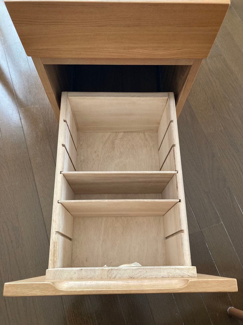 (直接手渡し) 廃盤 無印良品 タモ材 デスク キャビネット チェア 3点セット