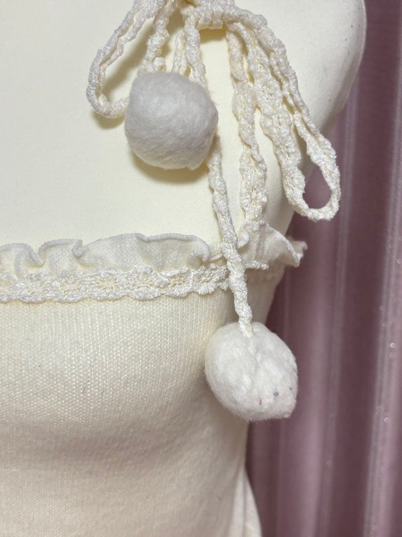 リズリサ 激レア ぽんぽん付きキャミソール　白