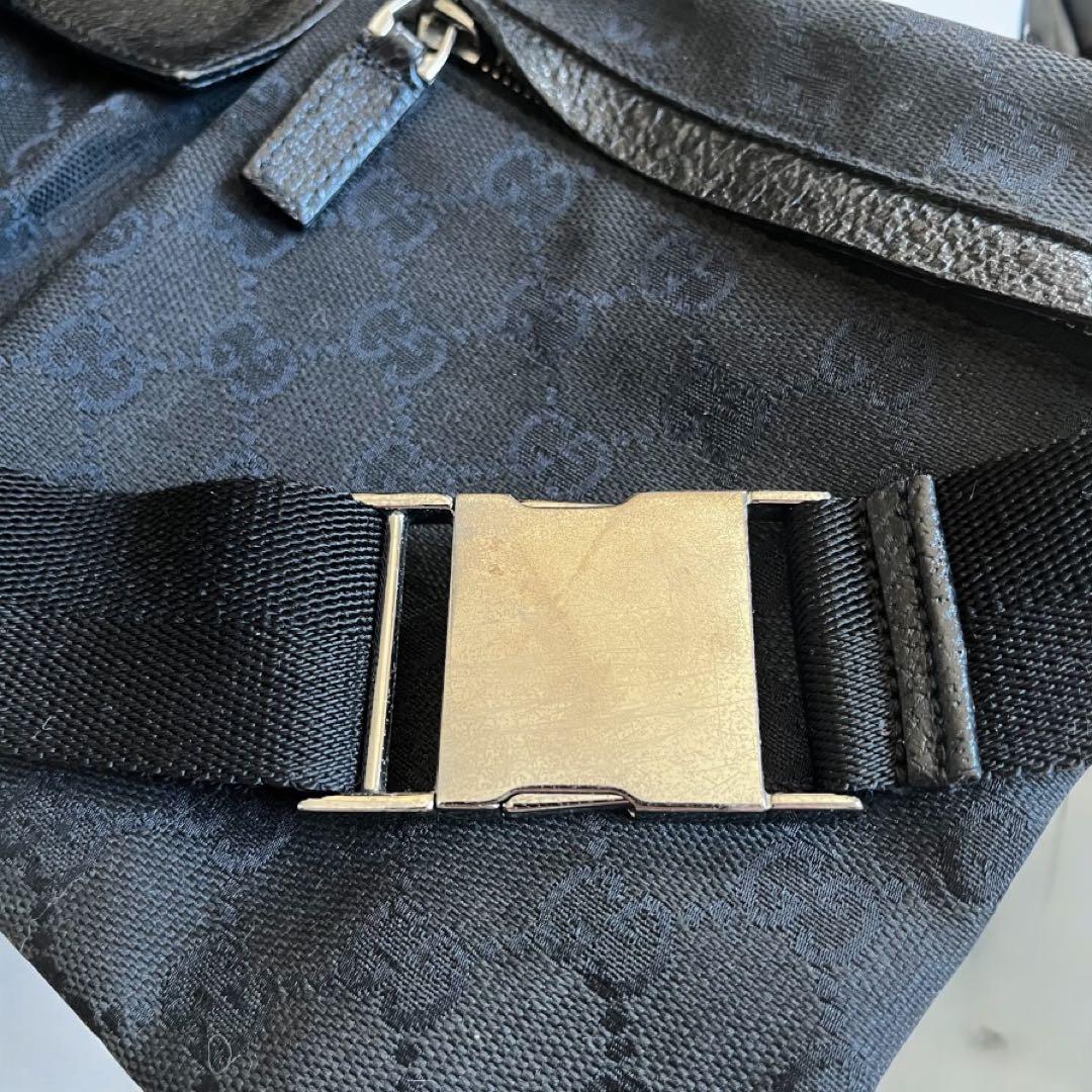 グッチ GG キャンバス ボディバッグ レザー ウエストポーチ GUCCI