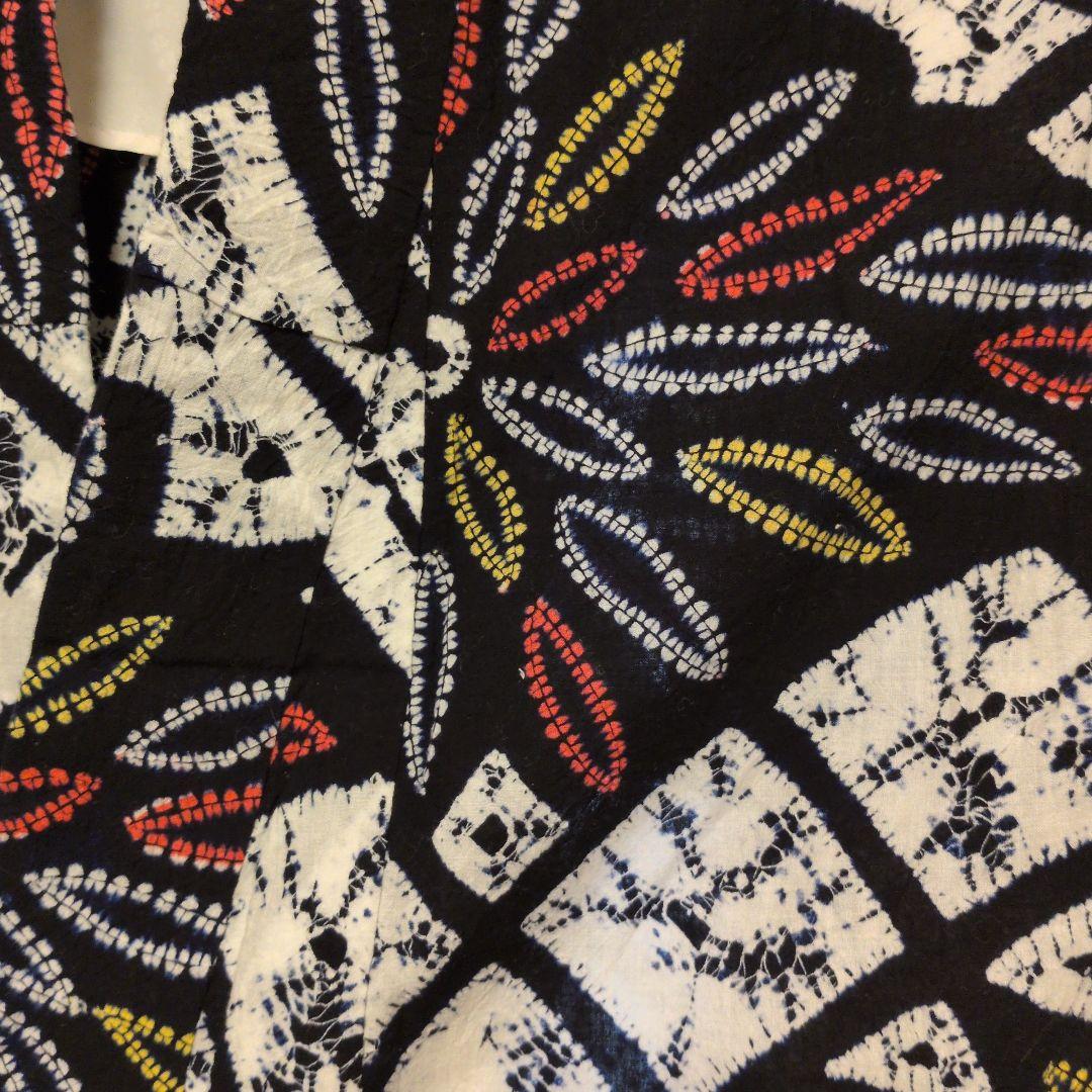 つ*子様 有松鳴海絞りの珍しい柄行の浴衣　手縫い仕立て
