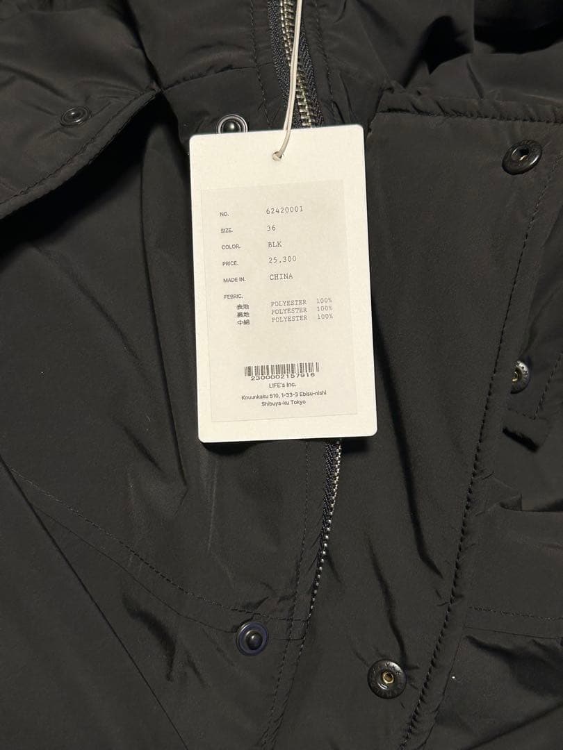 新品‼️ ANUKE アンヌーク　Hooded Coat サイズ36 ブラック