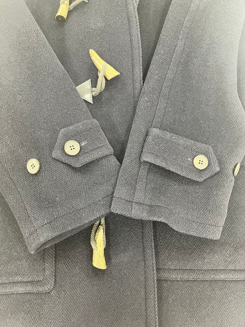 HERMES エルメス ヴィンテージ ダッフルコート ネイビー 52