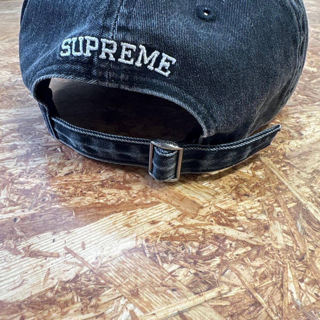 Supreme ウォッシュ加工 ブラックキャップ