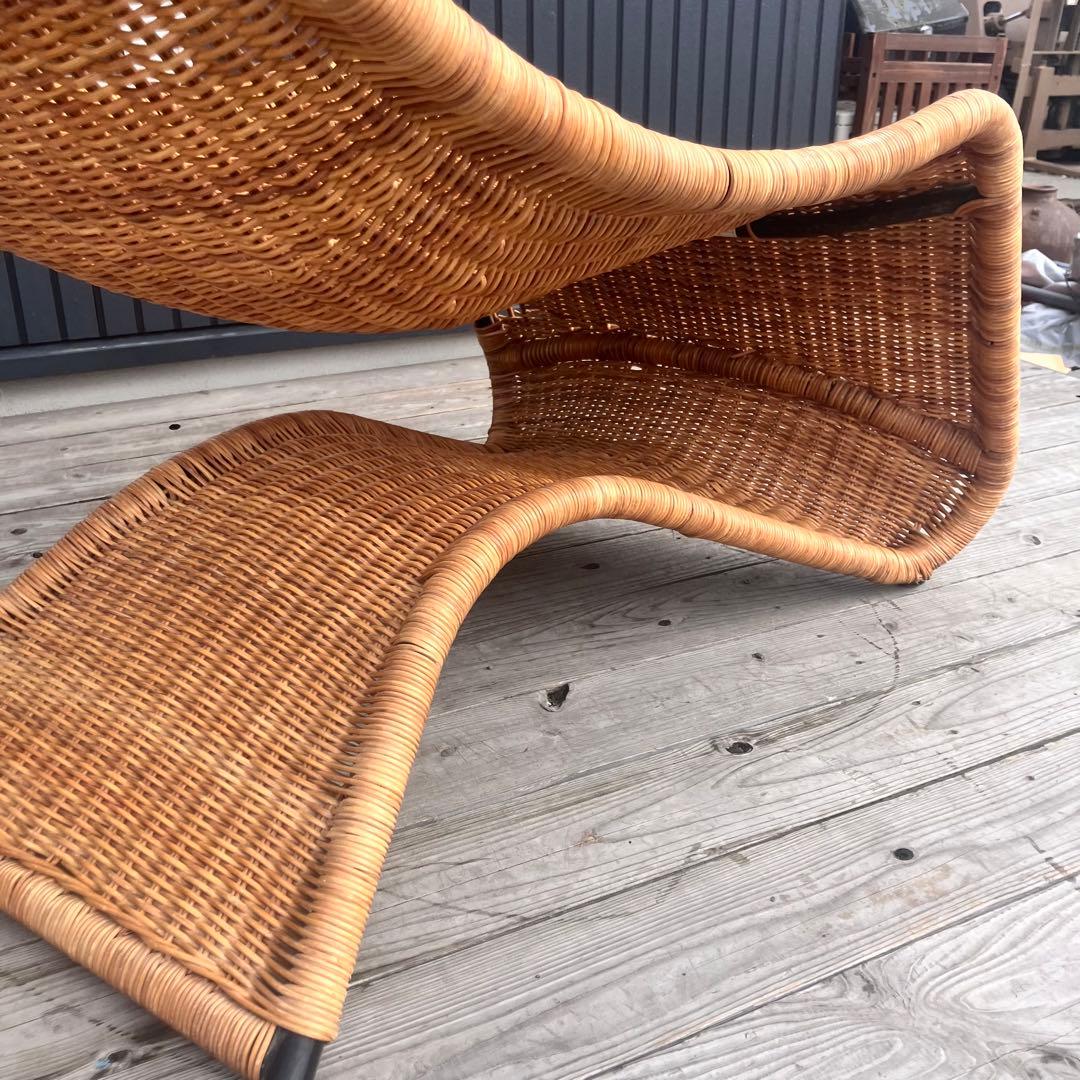 ラタンパーソナルチェア ラタンロッキングチェア 籐家具 ソファー ビンテージ