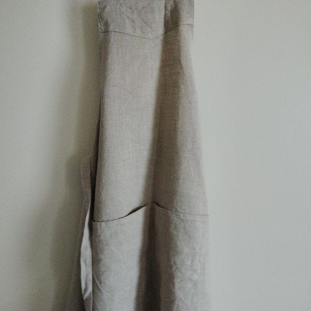 エプロン　麻100%　LIBECOリベコ　ベルギー製 未使用