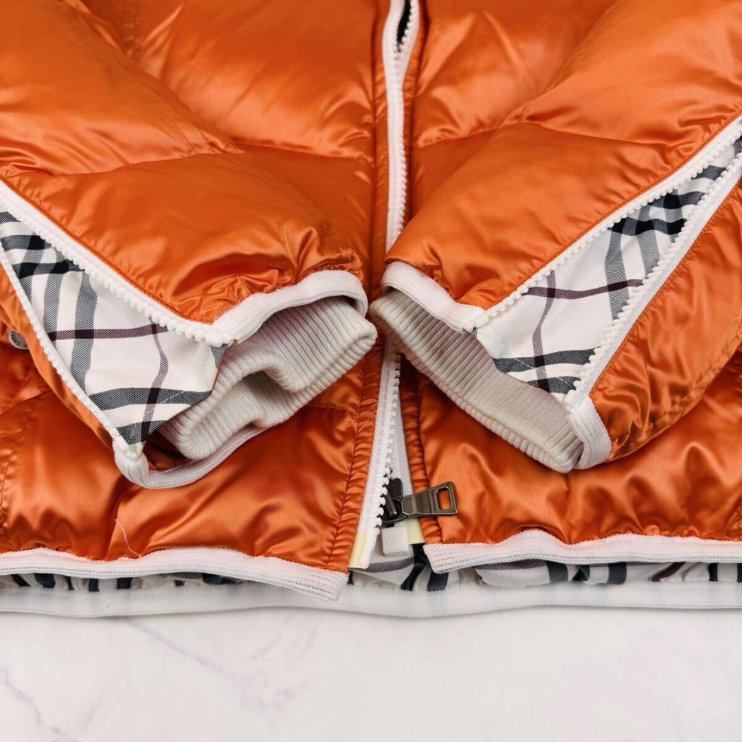 バーバリーブラックレーベル ダウン ライダース ノバチェック ホースロゴ 刺繍