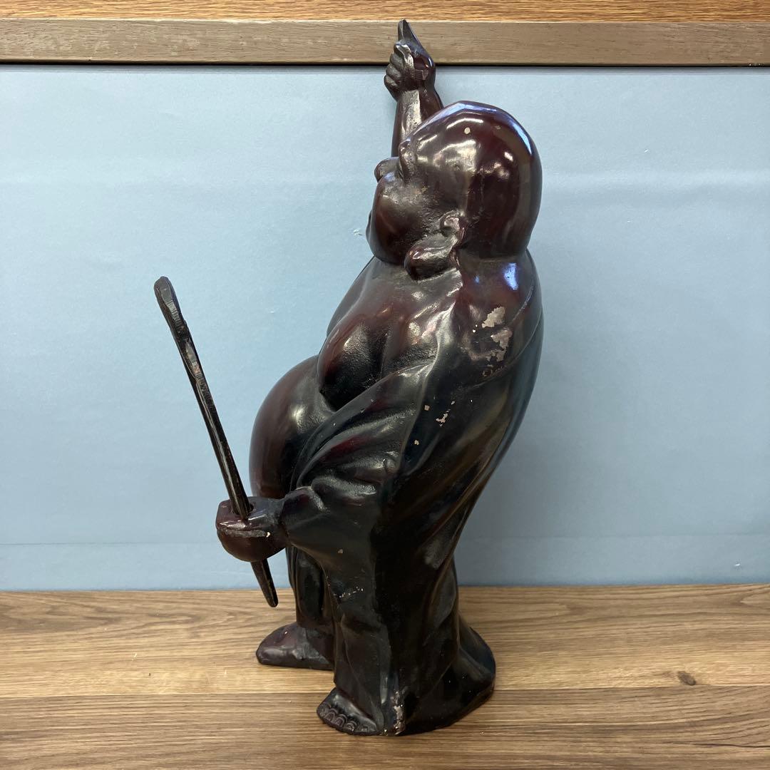 B-3 布袋様 置物 金属工芸 オブジェ 七福神 縁起物 開運 仏像 昭和レトロ