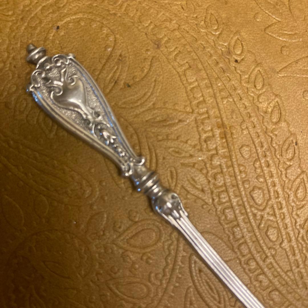 【純銀/約22g】ドイツ ティースプーン/12cm【マスカロン】