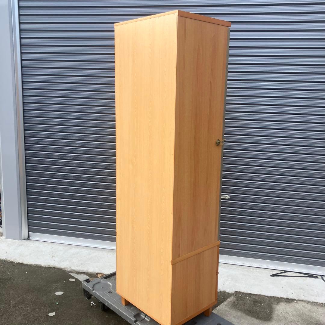 木製 3段ガラスショーケース 飾り棚 コレクションラック 鏡張り ビンテージ