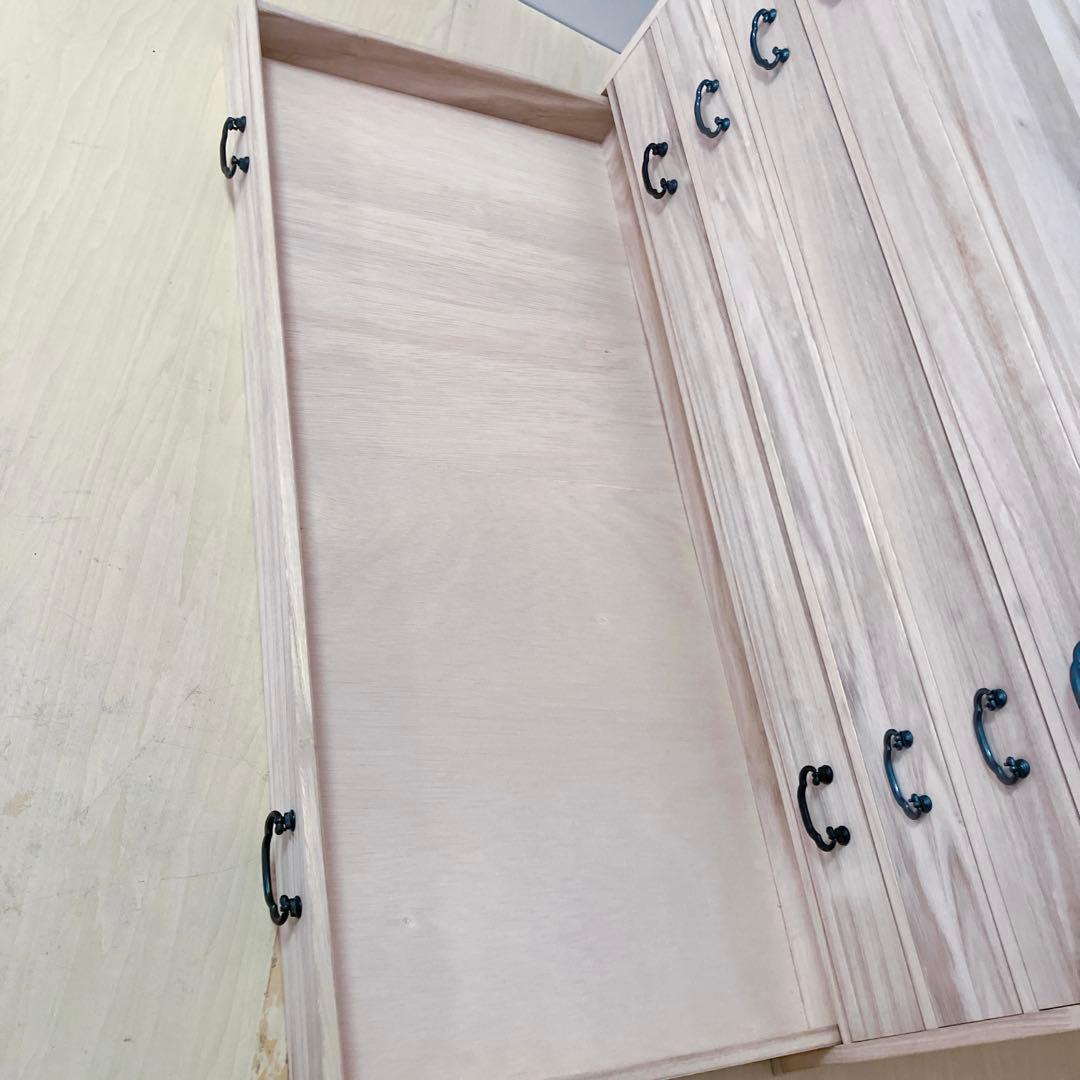 桐箪笥　桐タンス 5段　着物たんす　和装　収納　幅95×高さ43×奥行き44cm