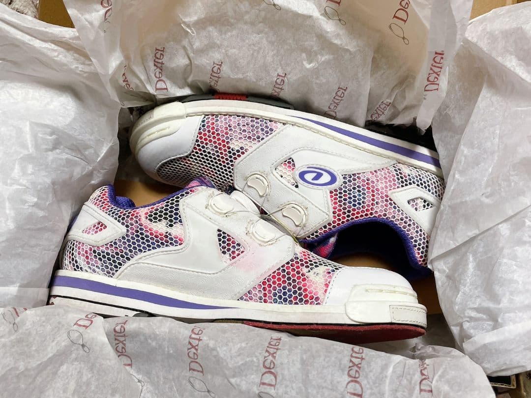 超美品 Dexter SST8 ホワイト/パープル BOA 左右兼用 23.5