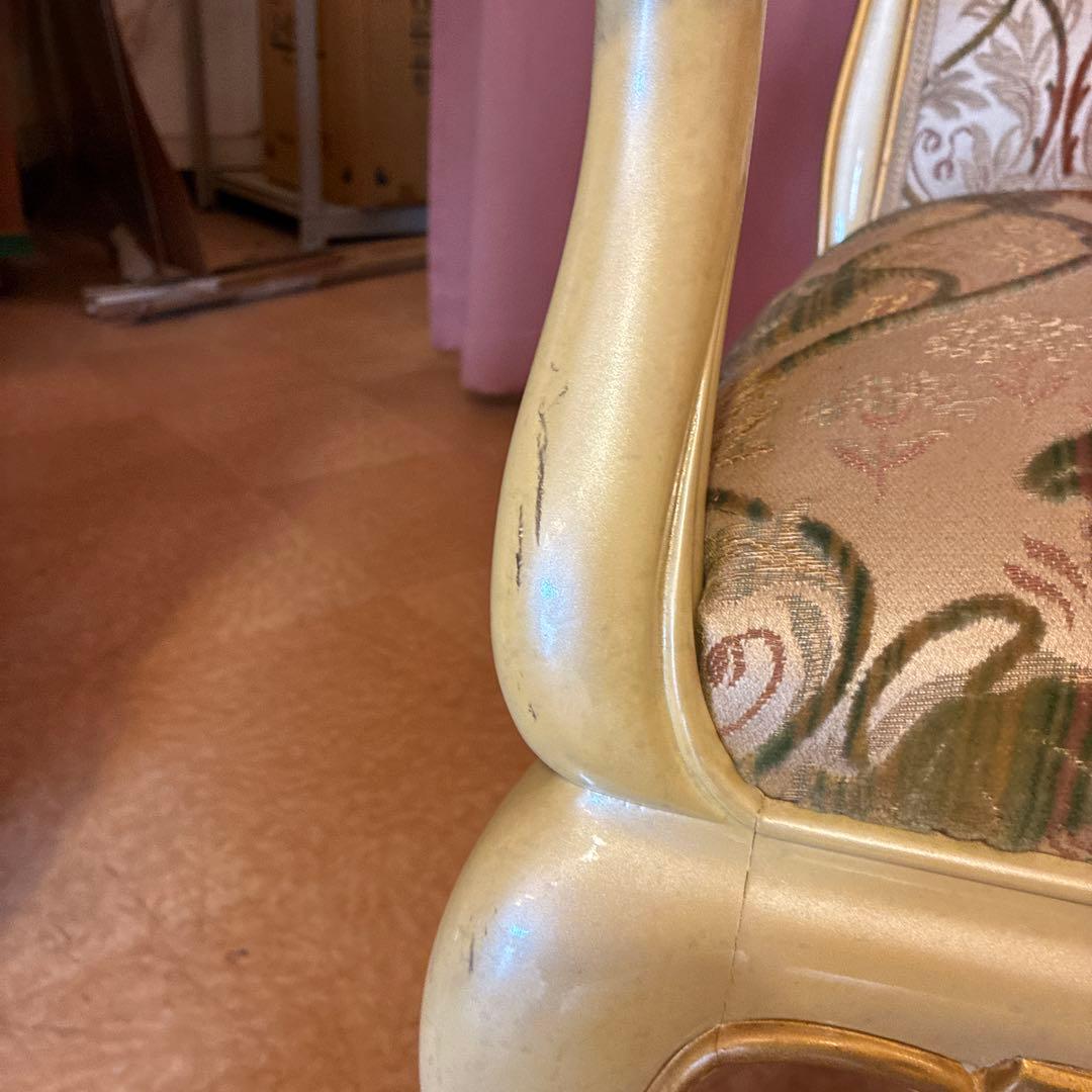 アンティークチェア花柄