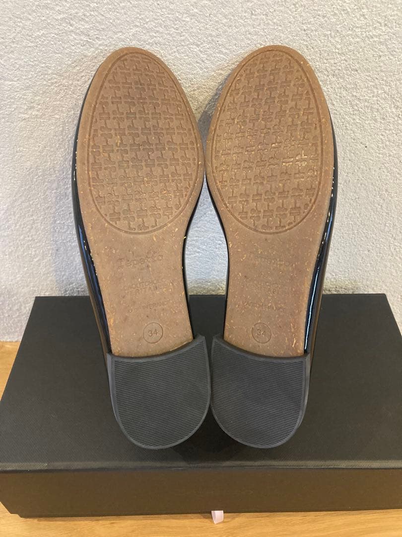 新品　Repetto レペット　ブラック フラットシューズ 34ラバーソール