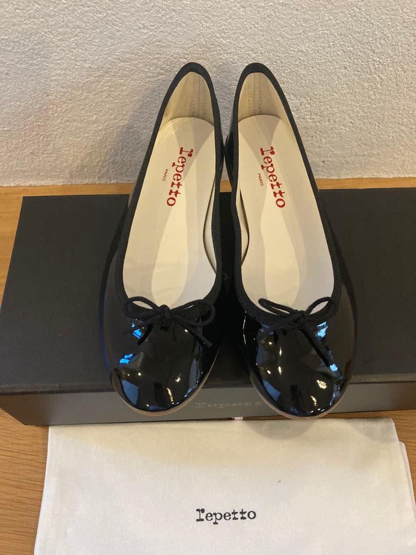 新品　Repetto レペット　ブラック フラットシューズ 34ラバーソール