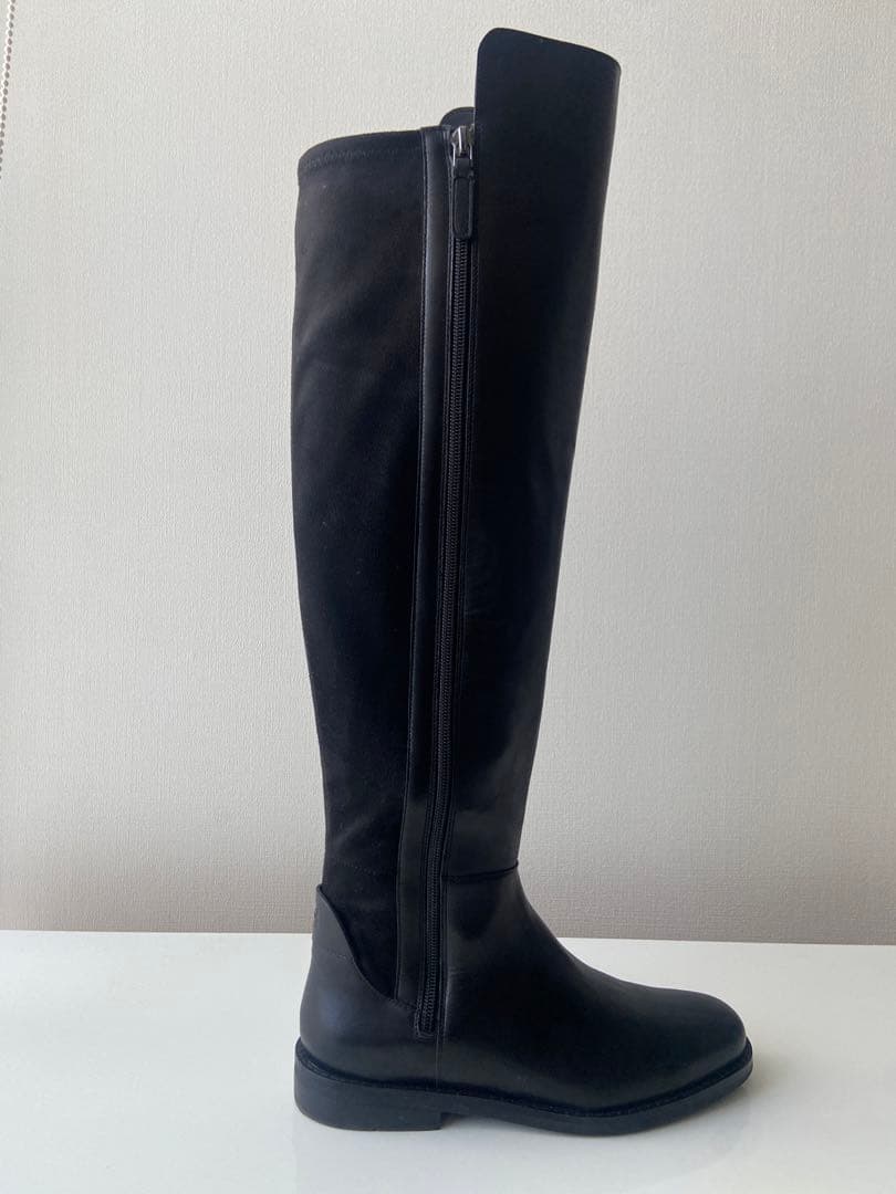 【美品】コールハーン/ニーハイブーツ /ブラック/23.5/サイドファスナー付き
