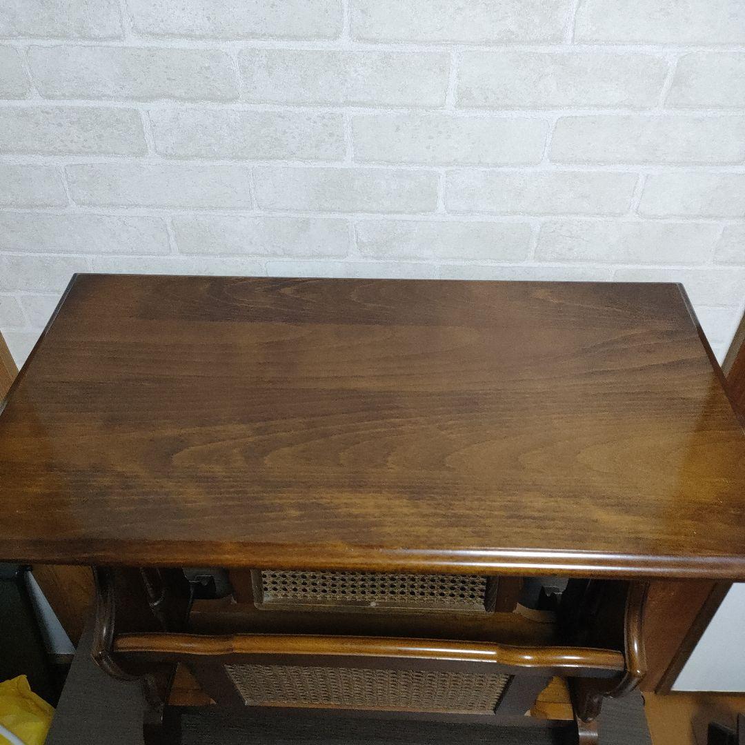 カリモク家具 マガジンラック付き サイドテーブル コロニアル オールドカリモク