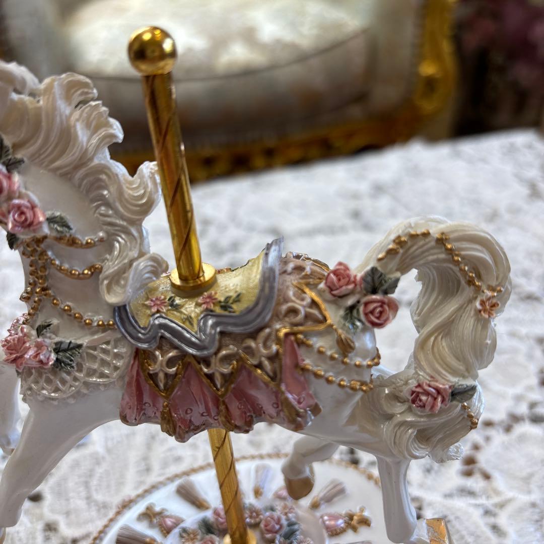 白馬のオルゴール ロココ調 ラスト1点