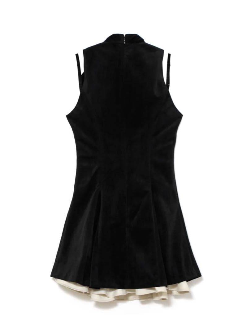 ワンピース Andmary Daisy velour mini dress / black