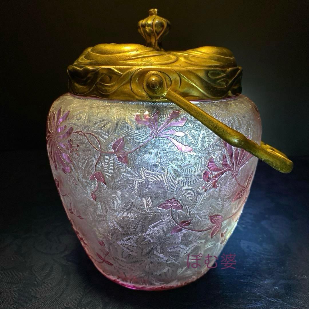 【フランス／バカラ】クリスタル／ビスケットジャー クッキーバレル／アンテミア