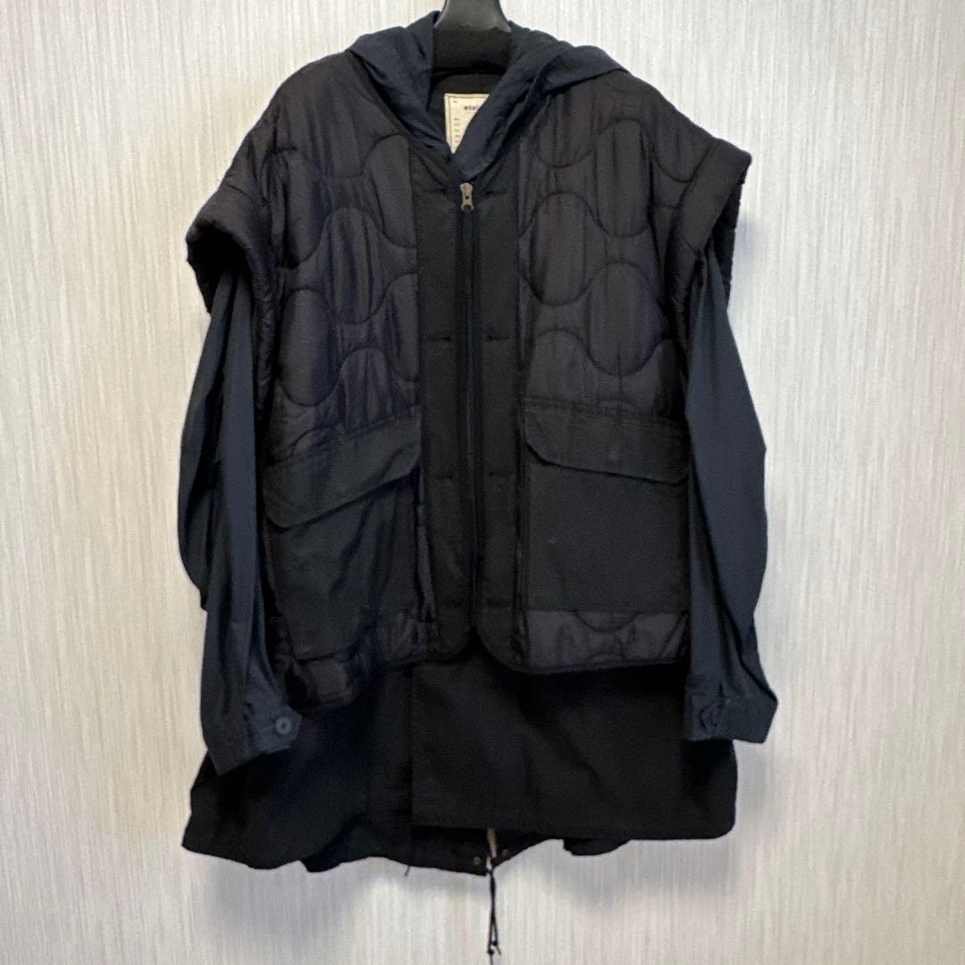 etsinta モッズコート 黒 ベスト付