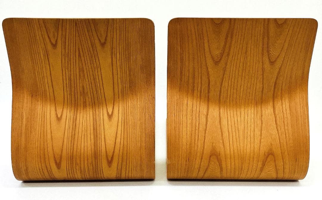 Tendo 天童木工 座椅子 2脚セット 藤森健次 曲げ木 ケヤキ板目 曲木⑲