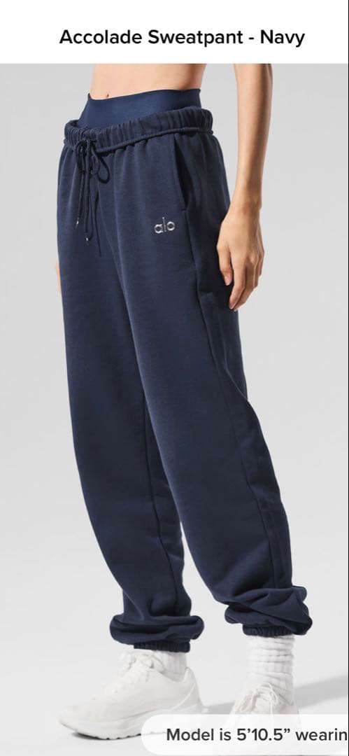 Alo Yoga☆新品☆タグ付☆accolade スウェットパンツ ネイビーXS