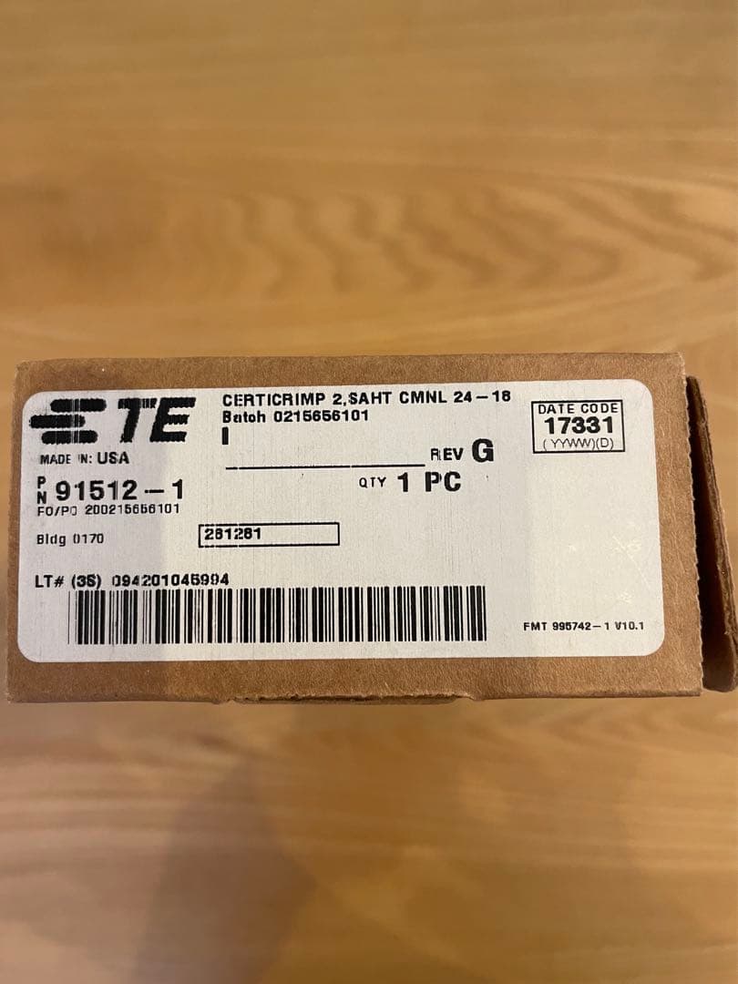 手動圧着工具　テーイーコネクティビティ(TE Connectivity)