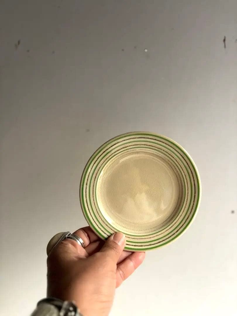 845 英国 アンティーク スージークーパー プレート3点組 クレヨンライン