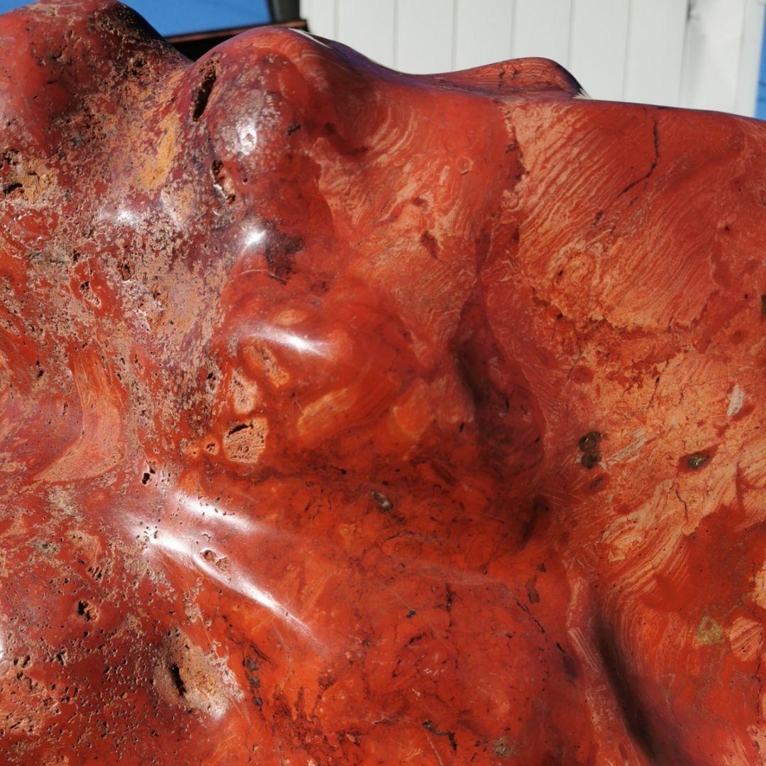 レッドジャスパー　138キロ　赤玉石　庭石　鑑賞石　石　置物　オブジェ