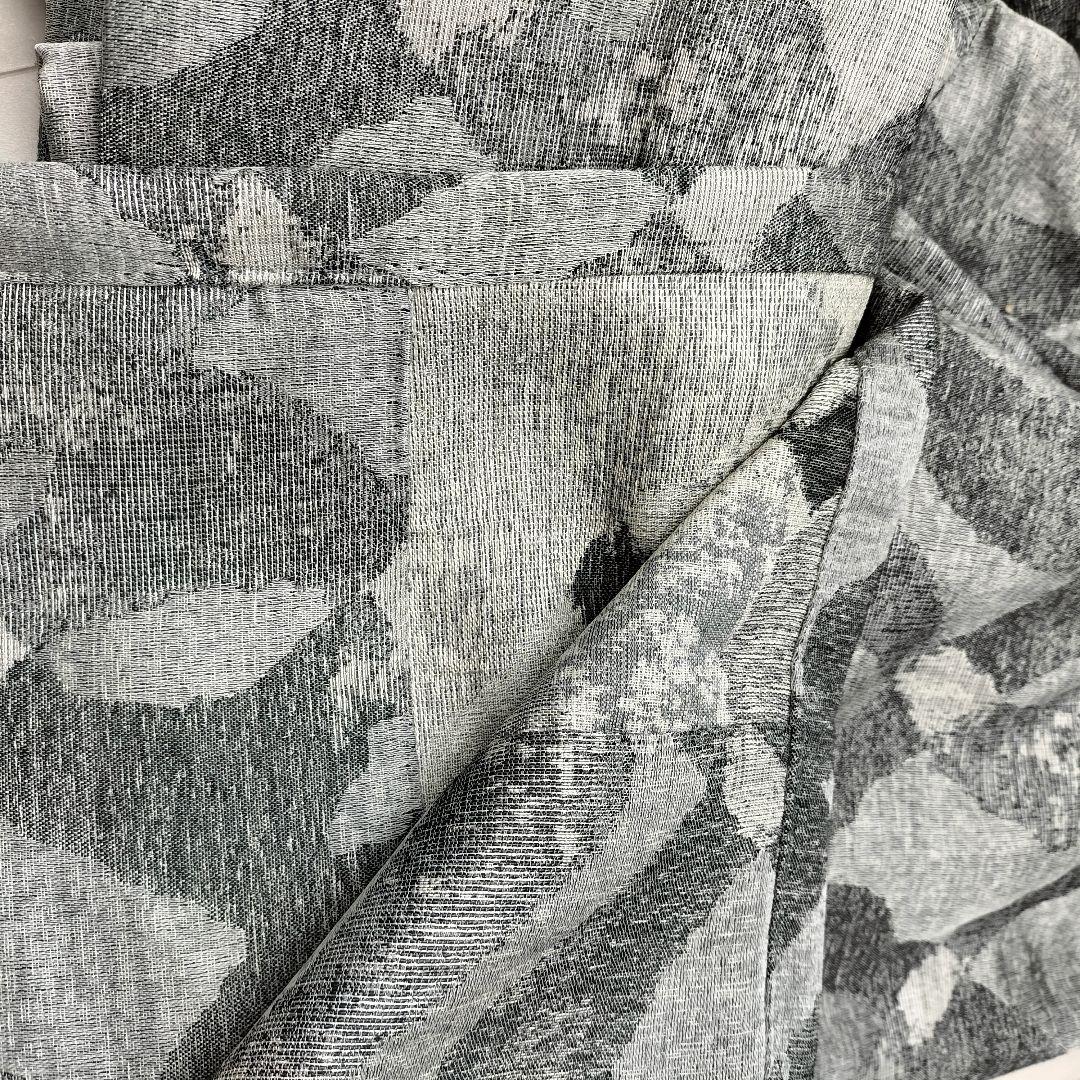 ◆フェデポリマーブル◆カーテン◆2枚1組◆107cm×179cm◆グレー◆防炎◆