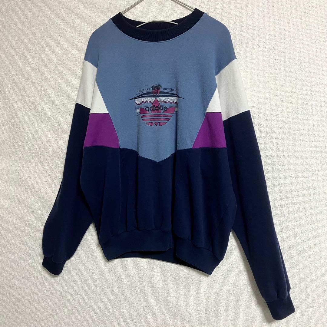 90's old adidas 常田大希着用 マルチカラー スウェット 古着