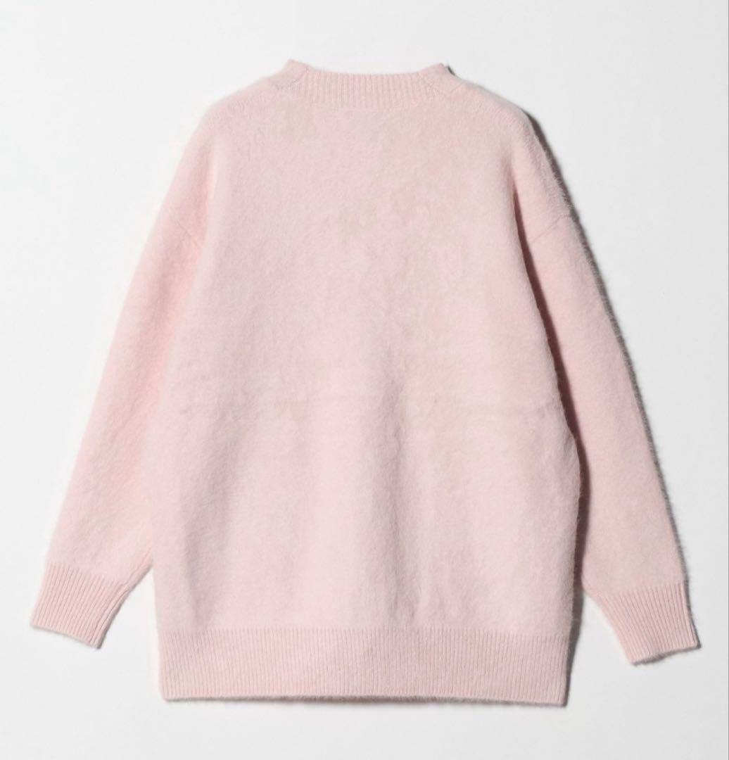 美品 今期 ユナイテッドアローズ フォックスカシミヤ ミドルカーディガン ピンク